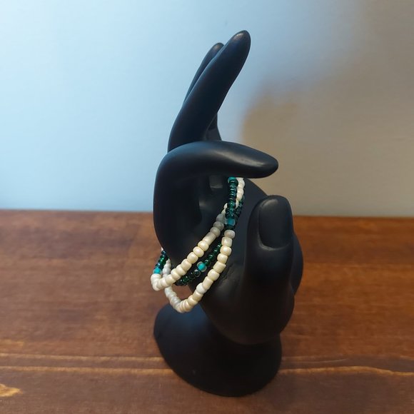 Gorgeous Triple Wrap Czech Seed Bead Bracelet - Picture 2 of 7